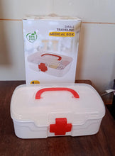 3-Compartment First Aid Box – Portable Medicine Storage with Tray & Clear Lid