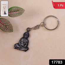 Premium Spiritual Hanuman Ji Sitting Pose Metal Keychain (1 Pc)